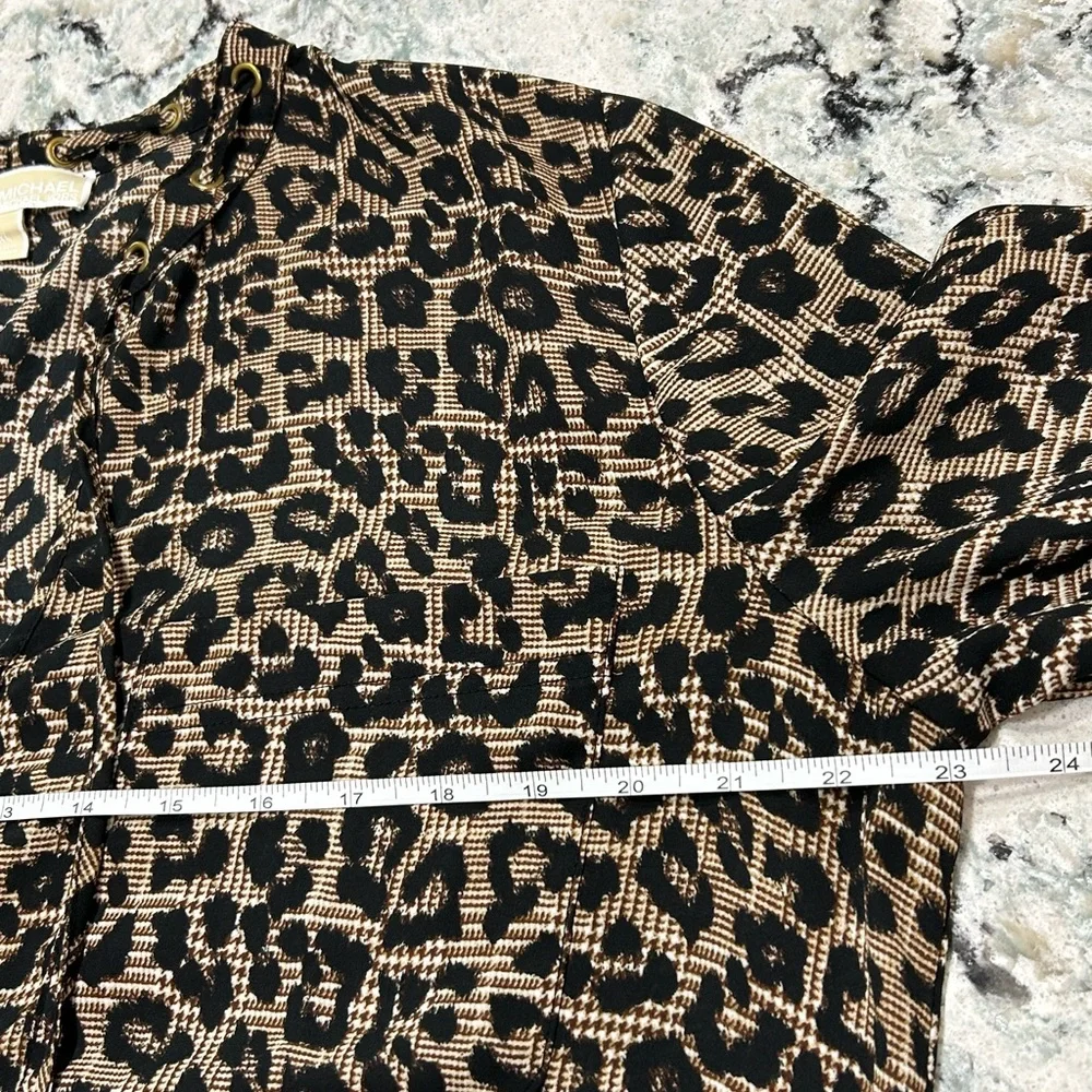 Michael Kors Womens Size XLarge Leopard Print Blouse Top